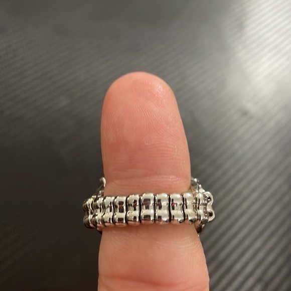 NWOT Paparazzi Orange‎ Stones and Diamonds on a Silver Ring Skinny Back - Picture 5 of 5